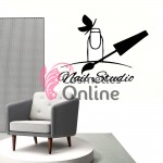 Sablon sticker de perete pentru salon de infrumusetare - J004XL - Nail Studio Sablon sticker de perete pentru salon de infrumusetare - J004XL - Nail Studio